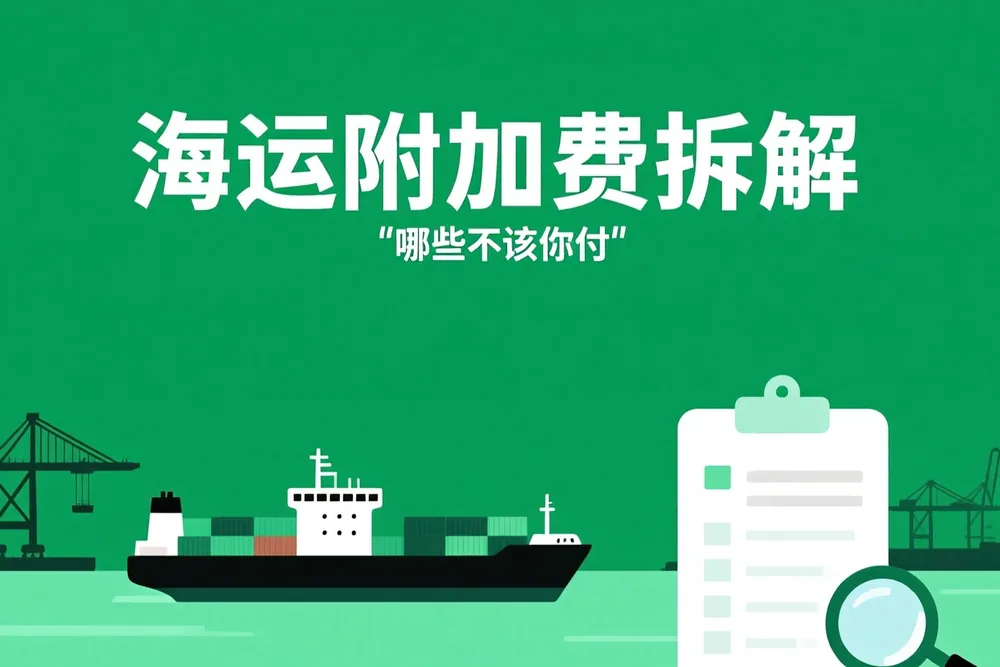 海运报价比船司价高出一截？8项附加费拆开看，哪些不该你付